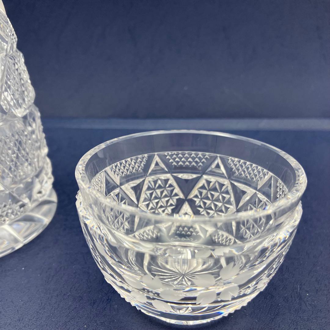 薩摩切子 酒器揃 「 花やか 」透明 頌峰(しょうほう)作