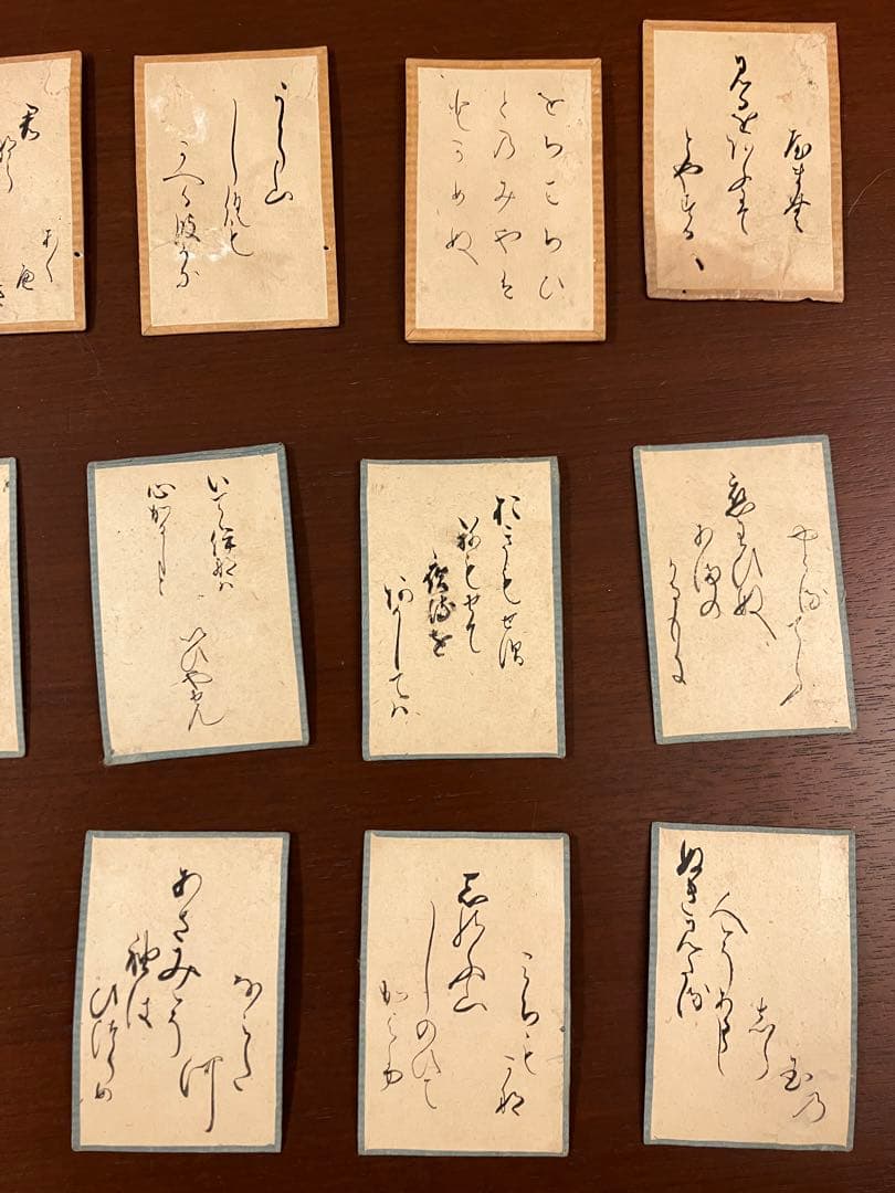 江戸期　歌留多　伊勢物語　かるた　骨牌