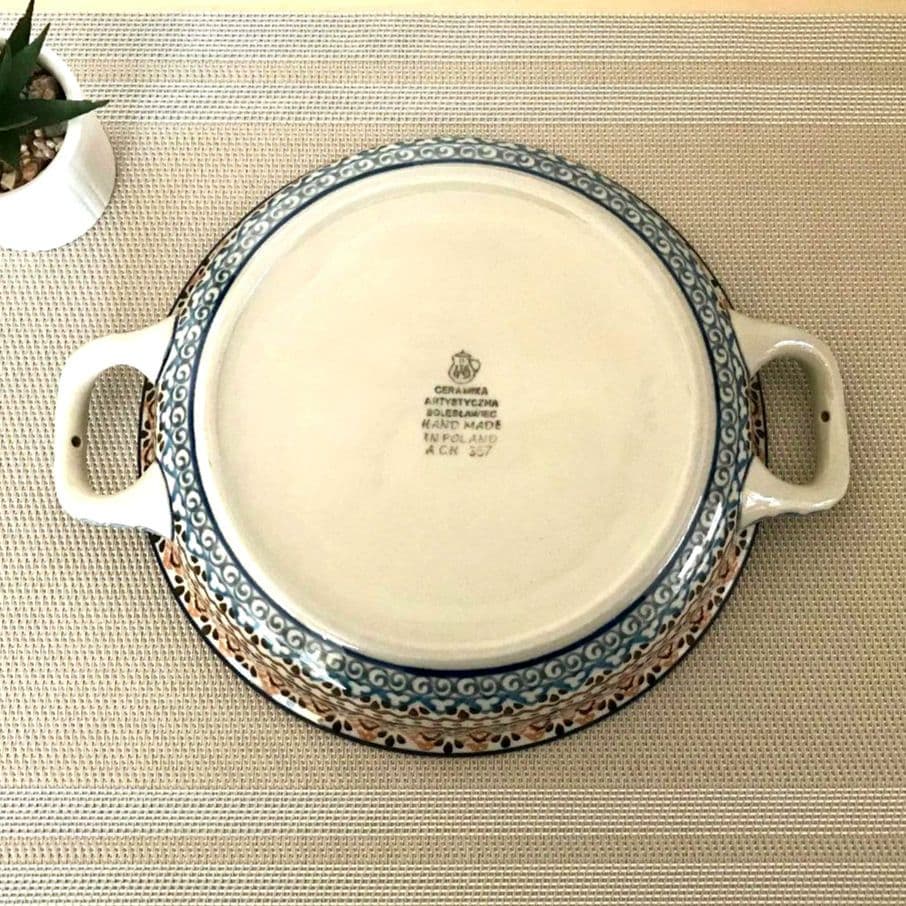 新品　ポーランド食器　取っ手付きボウル　　ポーランド食器　オーブン対応