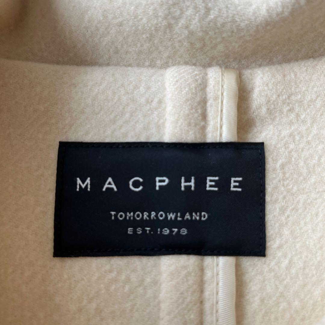 トゥモロランド MACPHEEウール ダッフルコート 36 オフホワイト