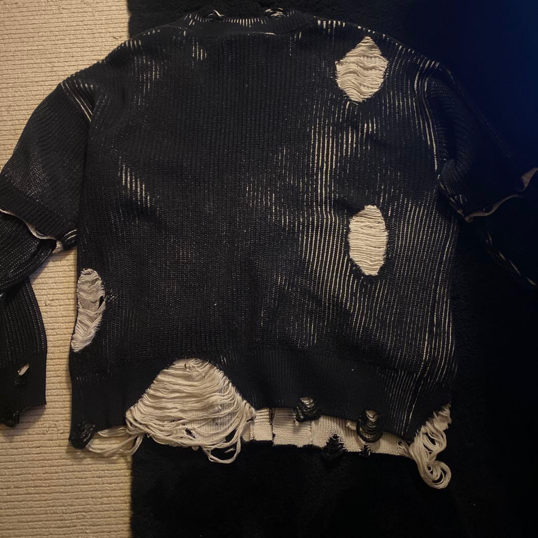 【美品】GRANCYディストラクションカーディガン　M