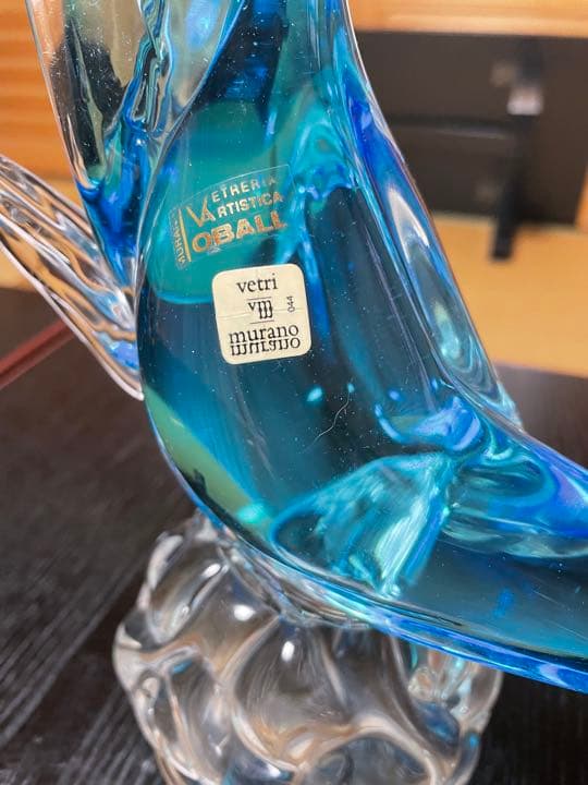 【美品】ガラス　鳥の置物