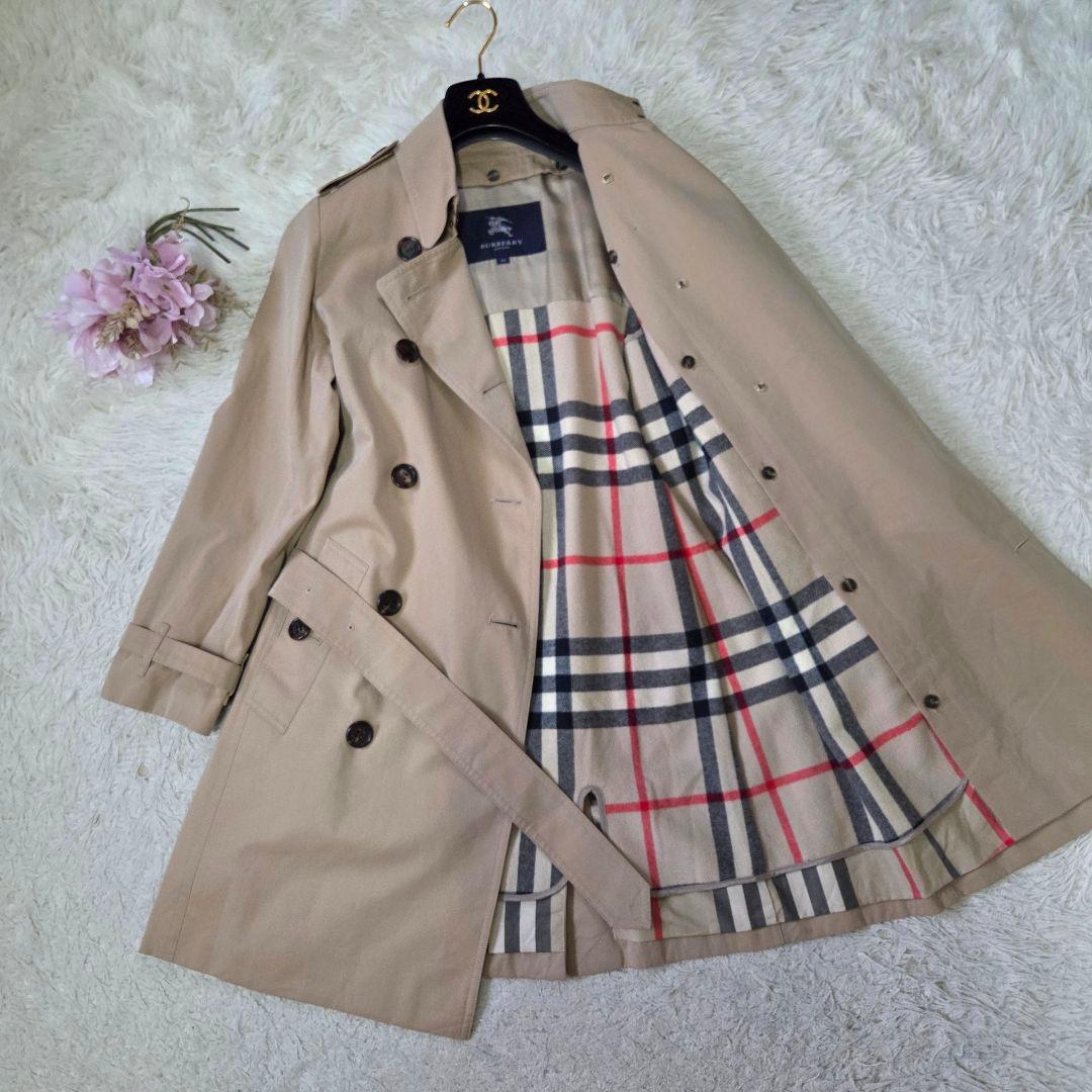 美品 バーバリー ハニーベージュ トレンチコート ライナー ノバチェック SS