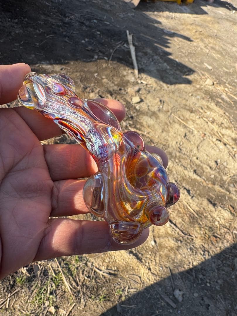 工芸品 Dropped hummer type Amber wood pipe