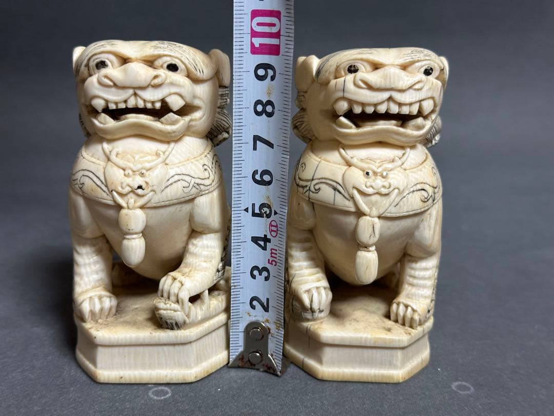 極上　置物　ライオン　獅子　　唐物　古美術品　 細密細工　骨董　アンティーク