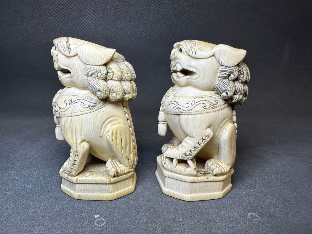 極上　置物　ライオン　獅子　　唐物　古美術品　 細密細工　骨董　アンティーク