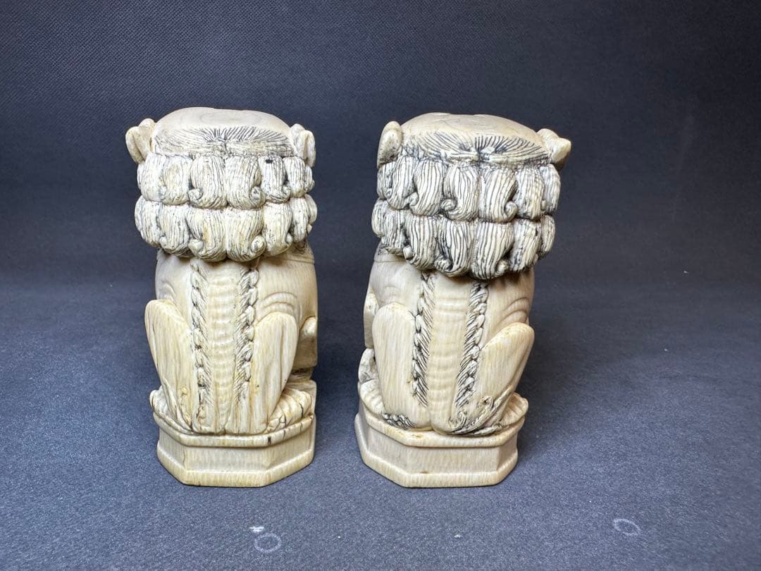 極上　置物　ライオン　獅子　　唐物　古美術品　 細密細工　骨董　アンティーク