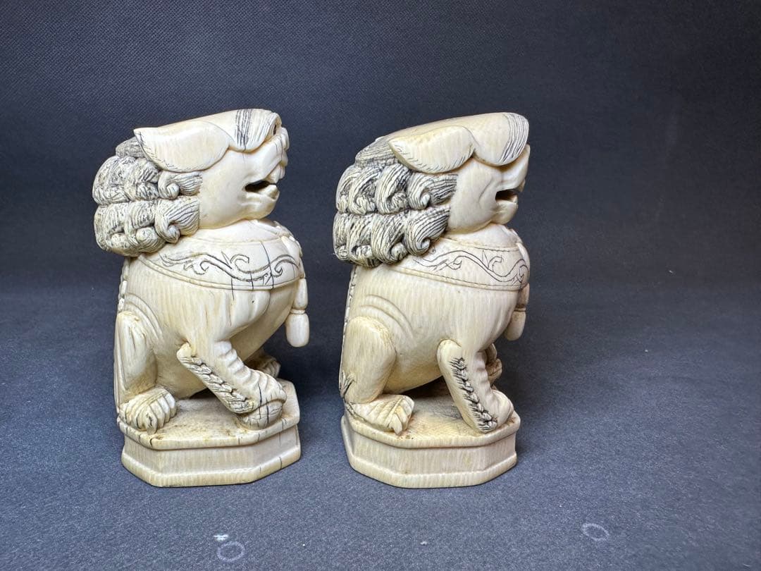 極上　置物　ライオン　獅子　　唐物　古美術品　 細密細工　骨董　アンティーク