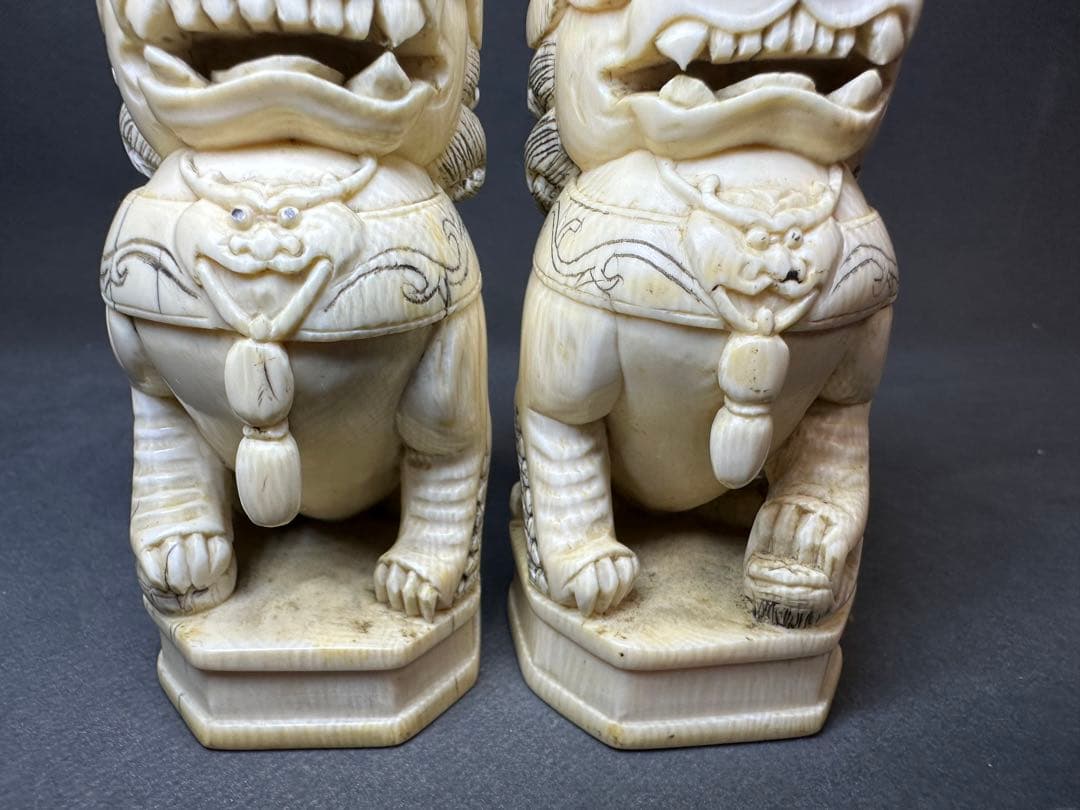 極上　置物　ライオン　獅子　　唐物　古美術品　 細密細工　骨董　アンティーク