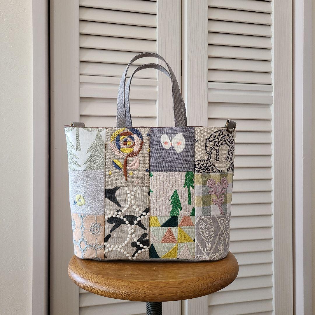 ミナペルホネン　ハンドメイドバッグ・11