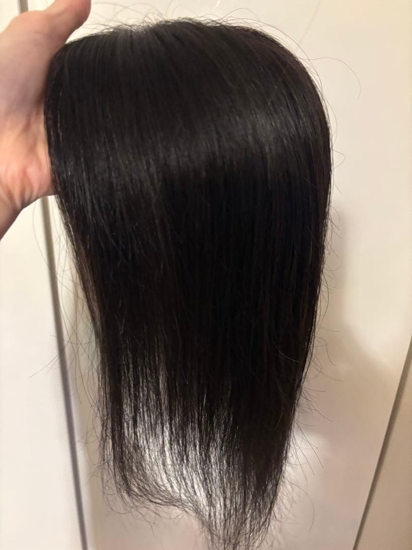 ❤全人毛100%　広範囲隠 12*13　高品質　ストレート 30　部分　黒色　❤
