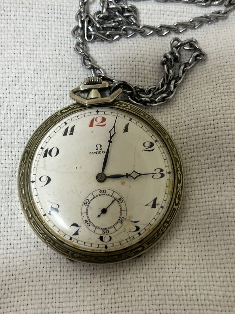 稼働品 OMEGA オメガ 懐中時計 ヴィンテージ アンティーク