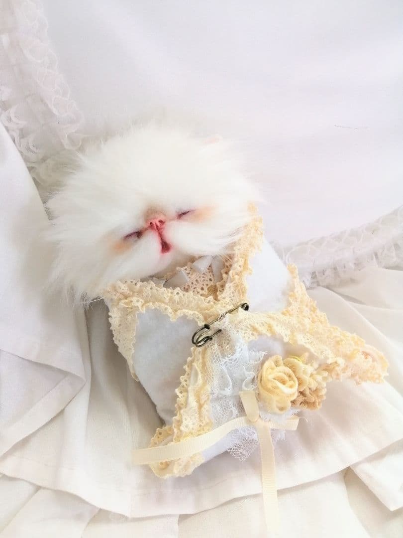 猫ちゃんお出かけパニエ♡エキゾチック子猫ちゃん♡ぬいぐるみ♡セット♡アートドール