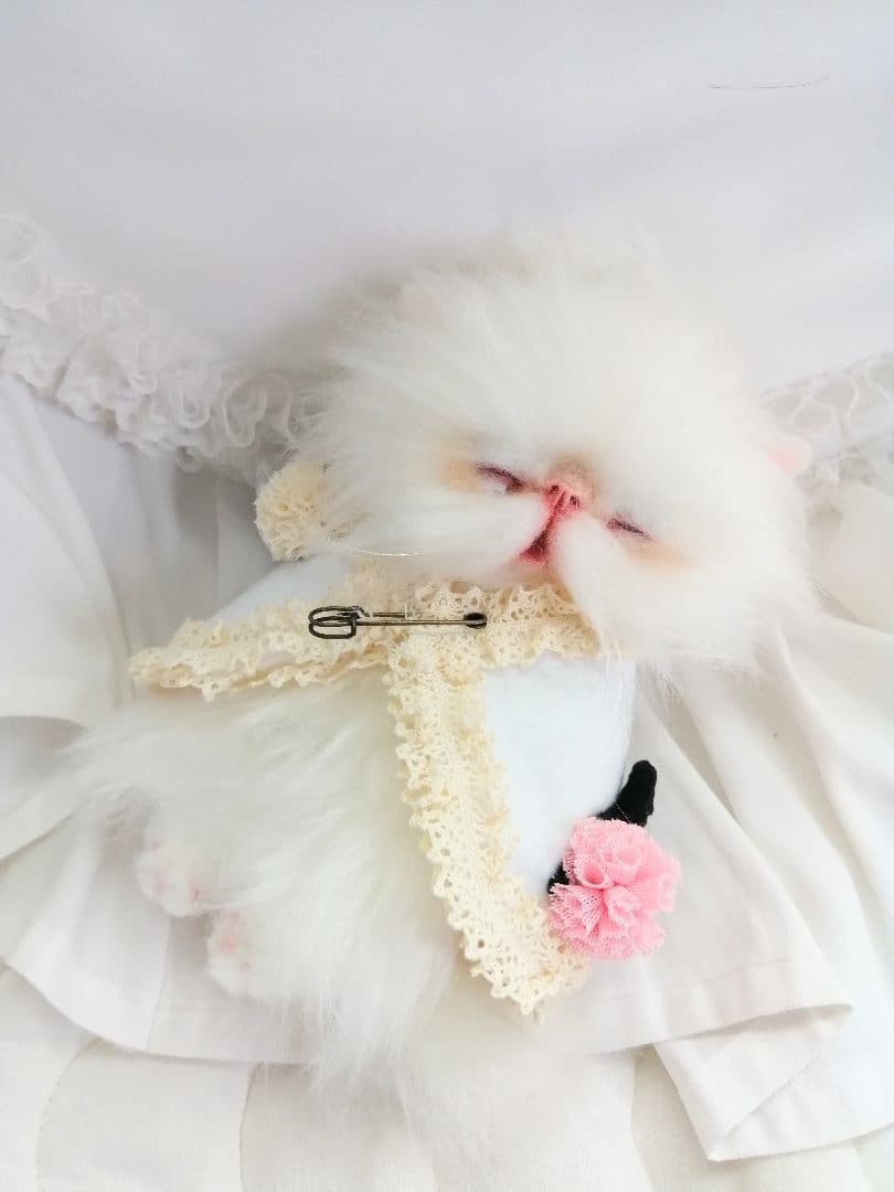 猫ちゃんお出かけパニエ♡エキゾチック子猫ちゃん♡ぬいぐるみ♡セット♡アートドール