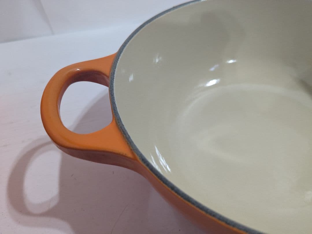 【未使用】ル・クルーゼ　マルミット　19cm　オレンジ　LE CREUSET