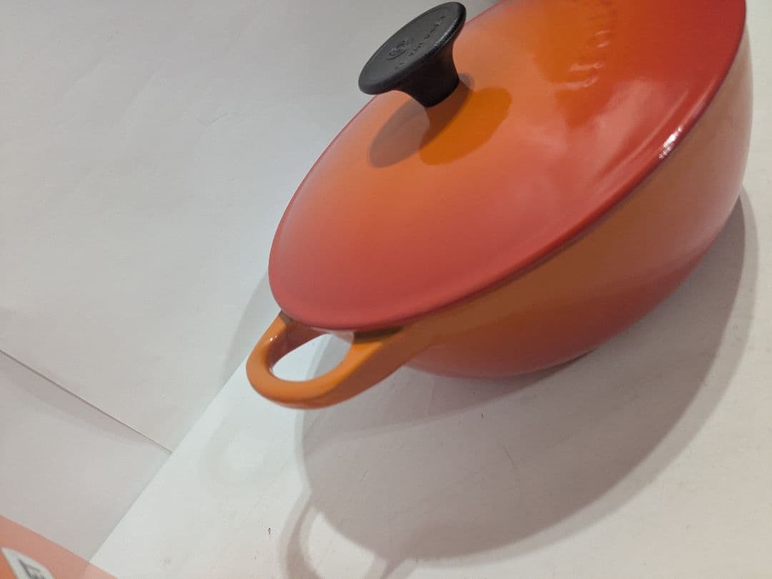 【未使用】ル・クルーゼ　マルミット　19cm　オレンジ　LE CREUSET