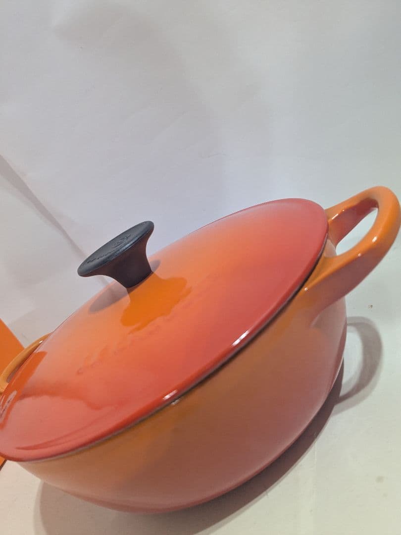 【未使用】ル・クルーゼ　マルミット　19cm　オレンジ　LE CREUSET