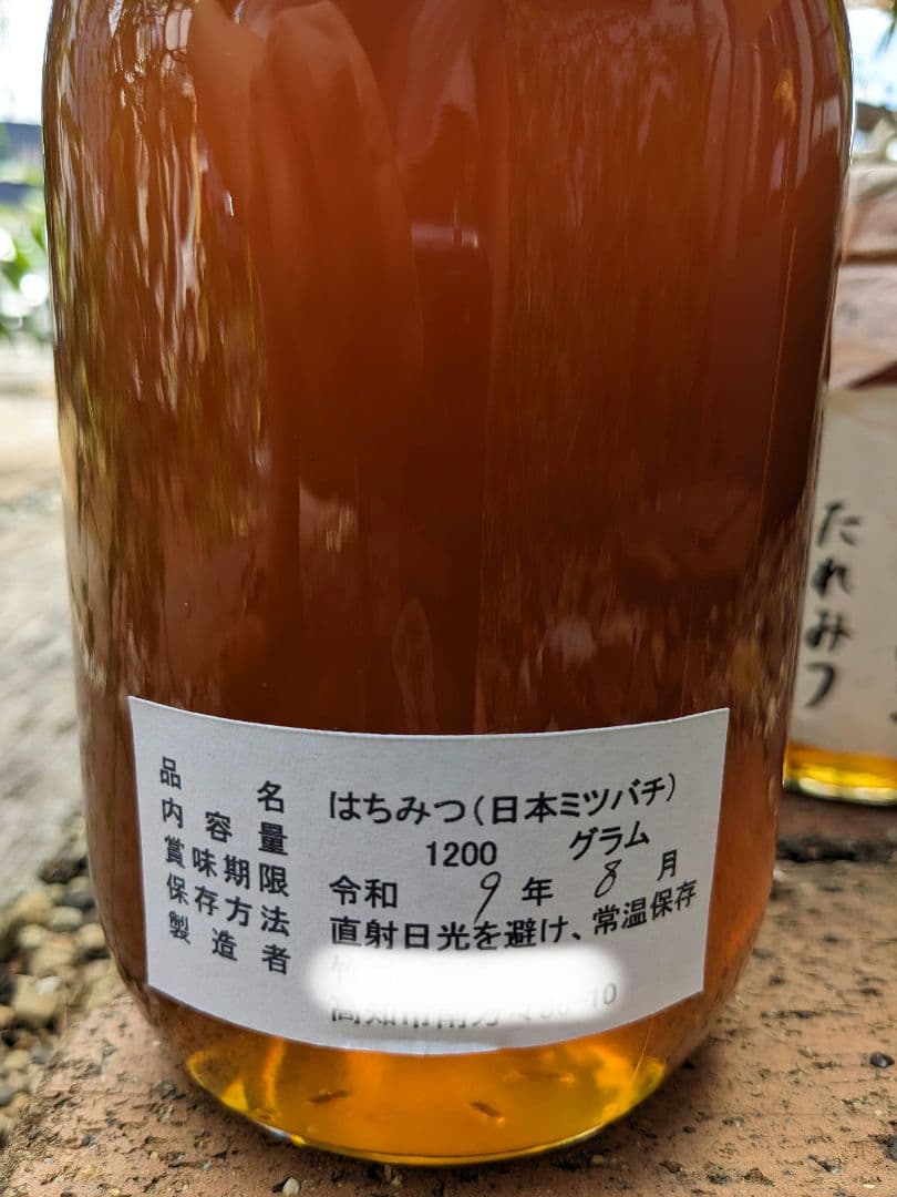 日本ミツバチ 蜂蜜 令和7年度 採れたて　たれ蜜　2年もの1200g ＋600