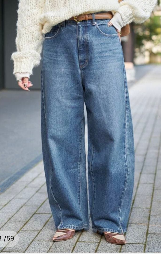 B.CSTOCK/DU JOUR バレルレッグデニム 新品タグ付き