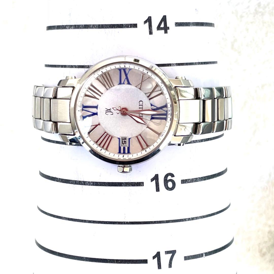 美品❣クロッシー xC H010 電波ソーラー 白文字盤 青文字　稼働品