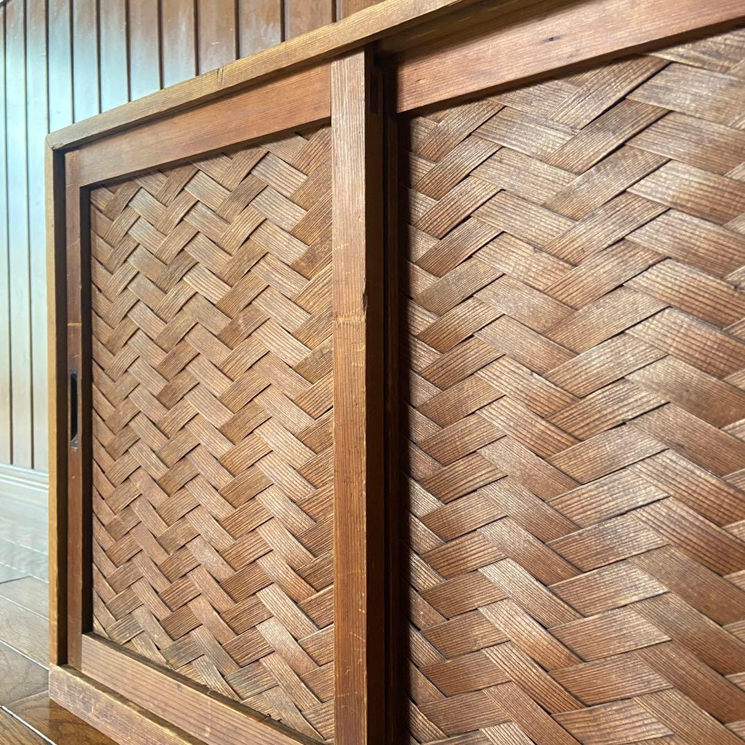 mini様✴︎ 網代編み　時代家具　茶道具棚　アンティーク家具　お茶室に　照明