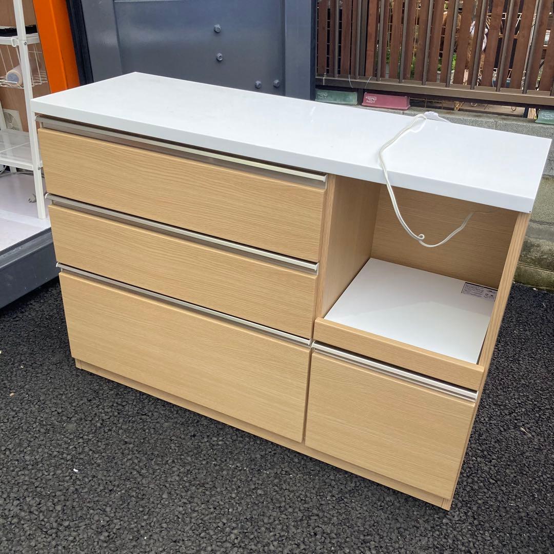 三幸ジャパン キッチンカウンター キッチンボード 幅120 ナチュラル