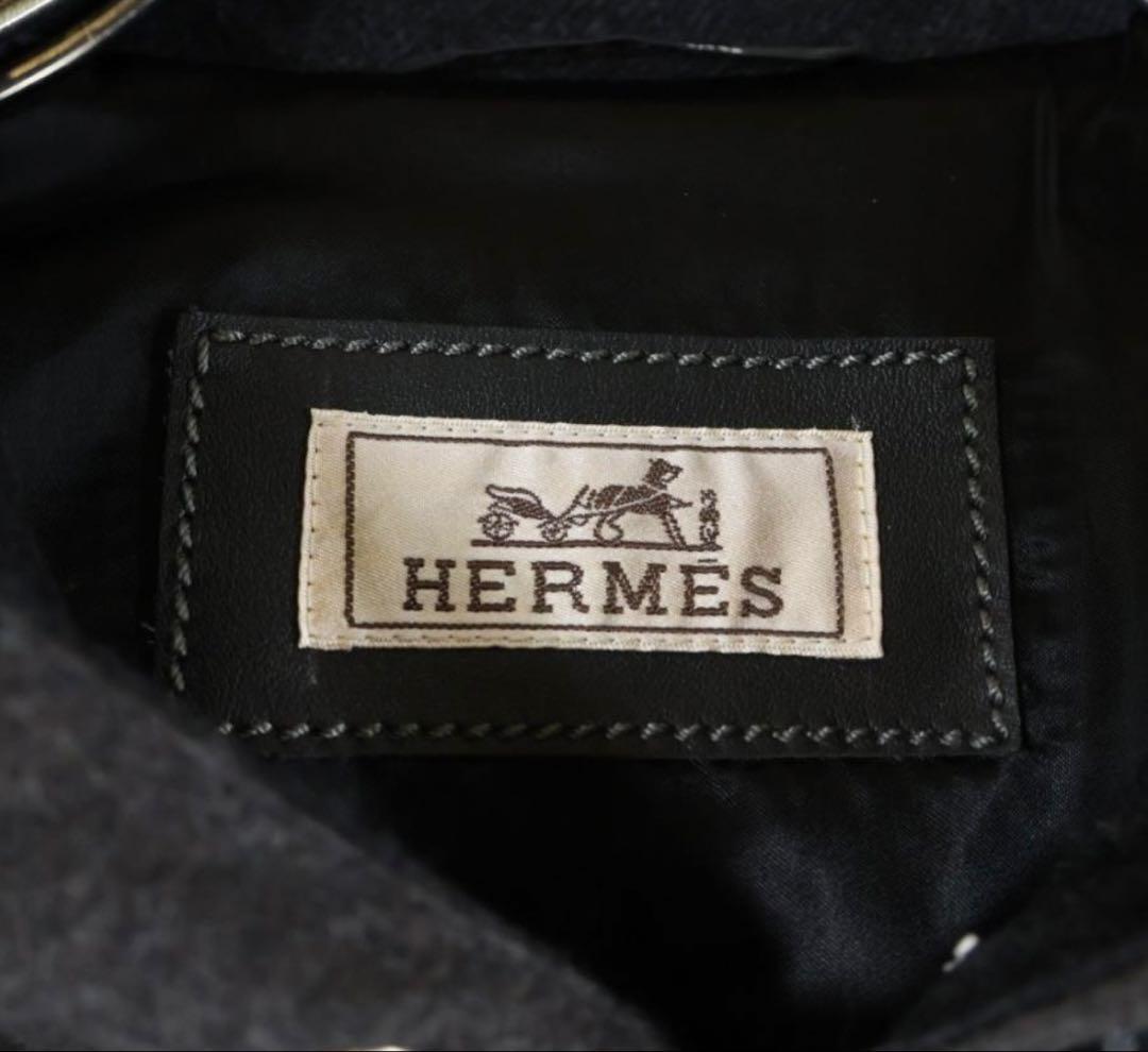 HERMES フード付きジャケット ダークグレー 定価180万円