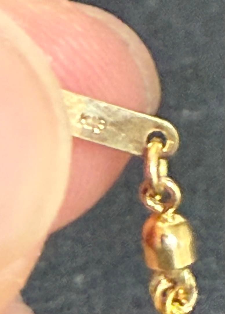 新品未使用品　K18 パイプロープチェーンブレスレット 幅2.0mm 18cm