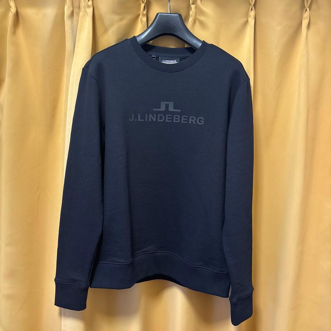 J.LINDEBERG ブラック クルーネック スウェット