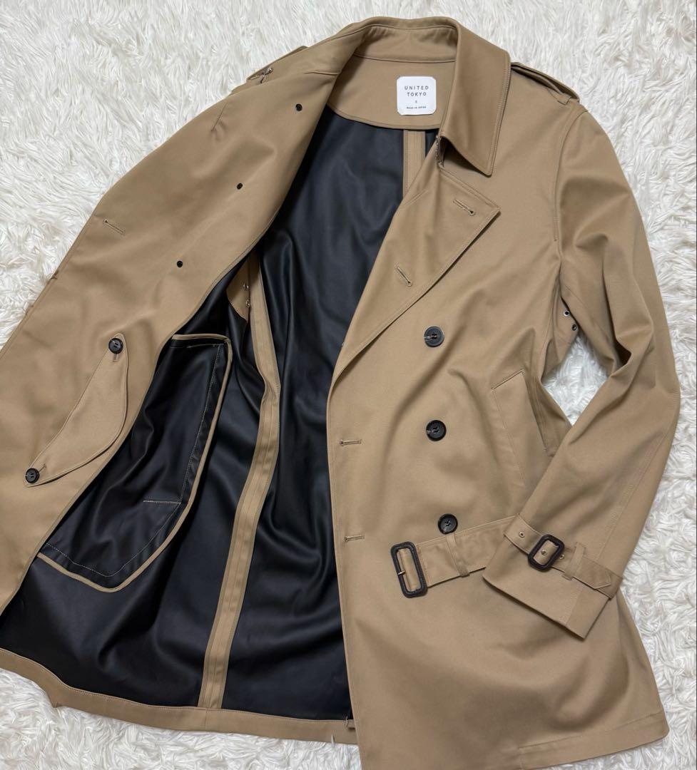 【極美品】UNITED TOKYO ダブルブレスト　トレンチコート　Size3