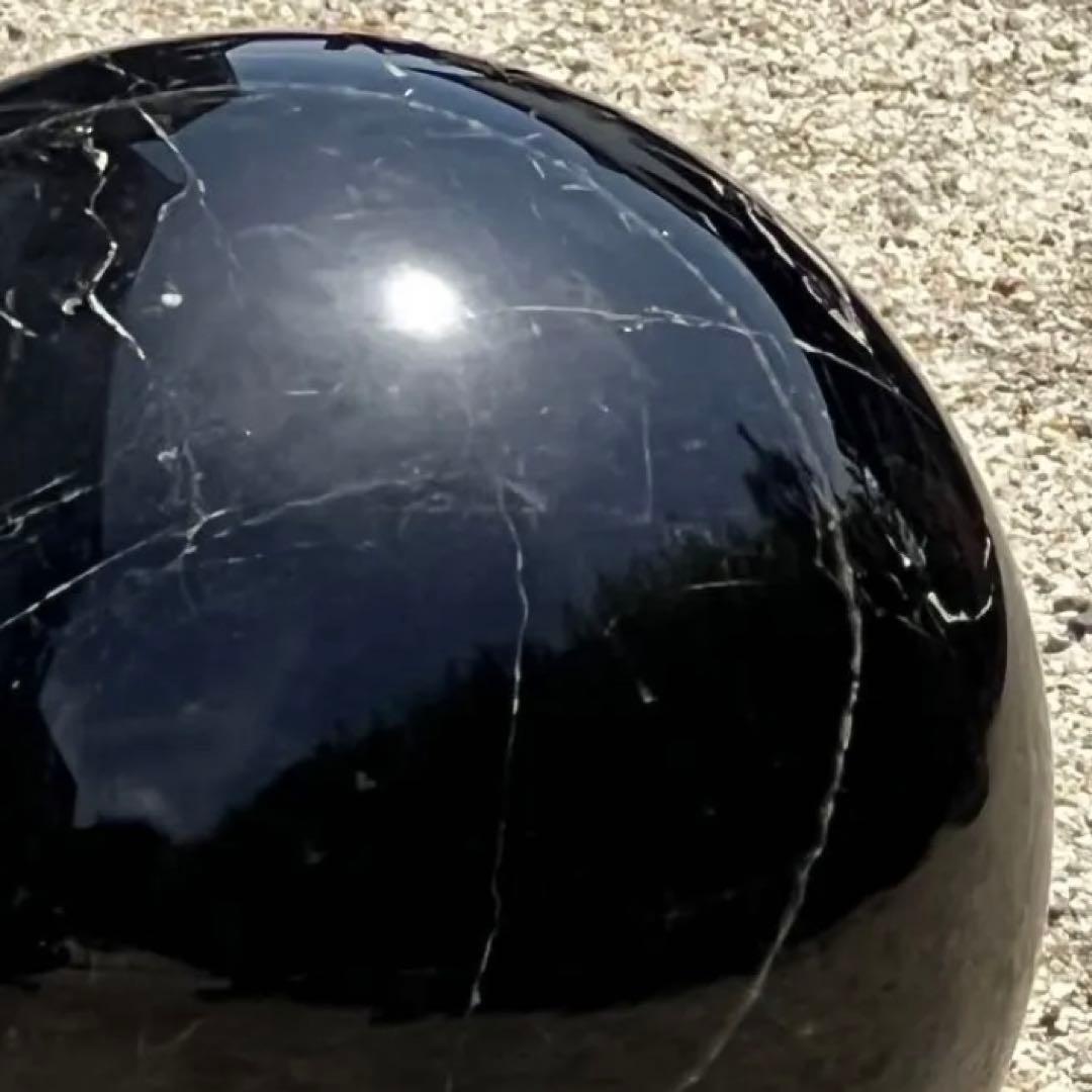 ✳️極玉 ダブルスター☆極上家宝級大宝珠✨スターモリオン 黒水晶 丸玉 天然石