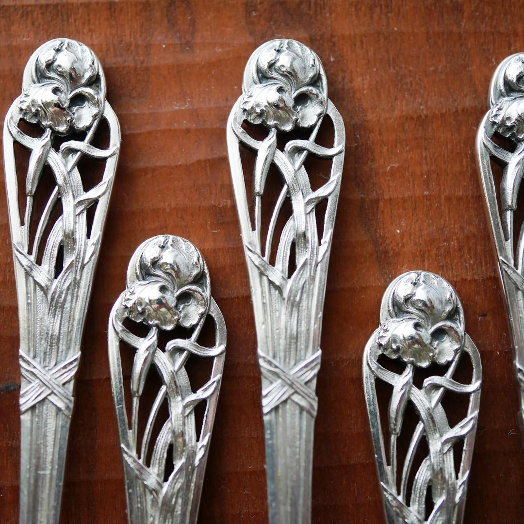 ◆アンティークシルバー◆ティースプーン6本セット◆フランス◆純銀950◆