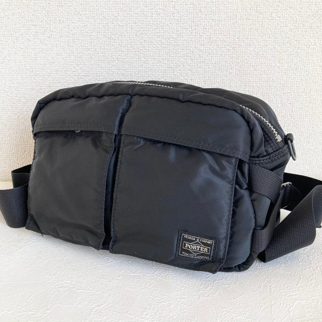 【美品】PORTER タンカー　ボディバッグ　ブラック　ウエストバッグ
