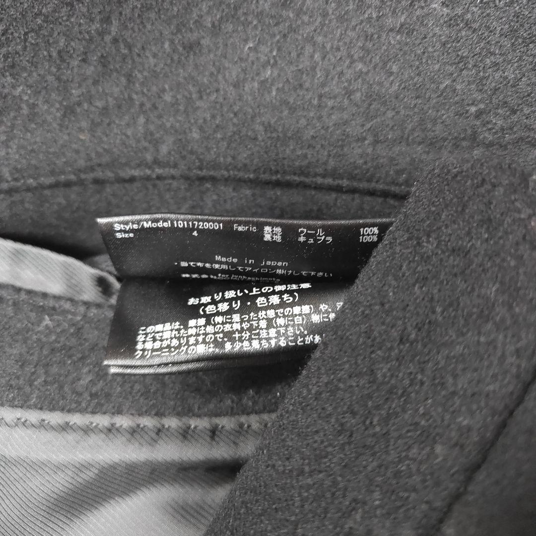 junhashimoto ジュンハシモト ラップコート 4　日本製 黒ウール