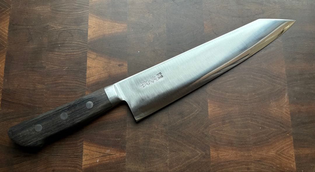 紋三郎　切付　牛刀　240mm 包丁　全鋼　洋包丁　特製　研ぎ済