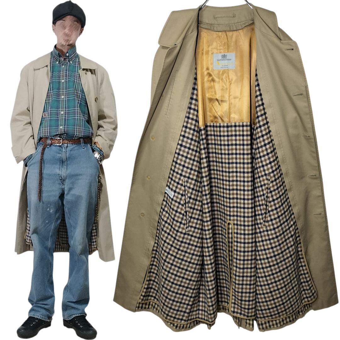 Aquascutum アクアスキュータム ステンカラーコート ライナー付き XL