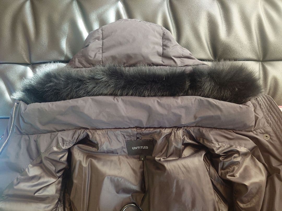 美品UNTITLED ファー付ロングダウンコート撥水／洗える／2024.12購入