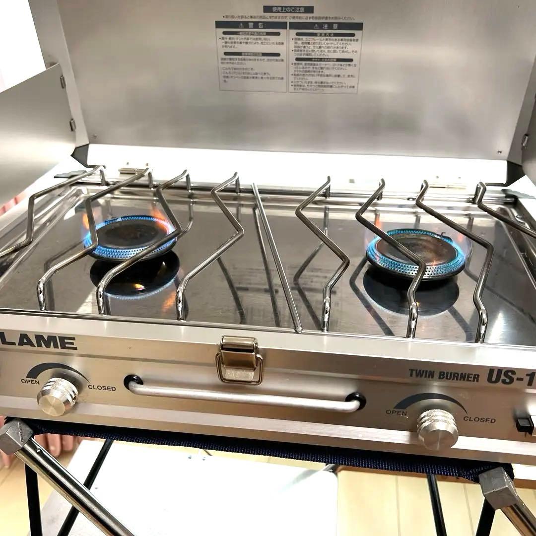 UNIFLAME ツーバーナーコンロ US-1900スタンド&専用バッグセット