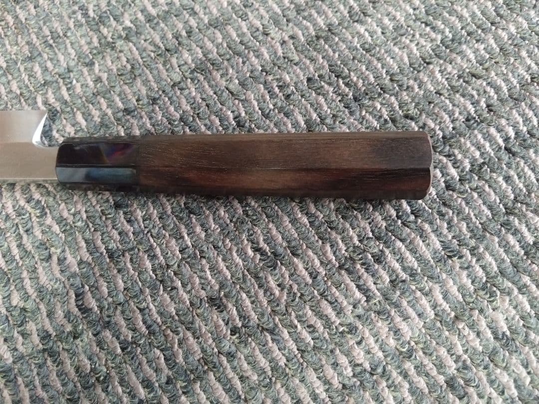 (希少品)丹山 水本焼き ふぐ引き 尺物 黒檀柄 黒水牛角