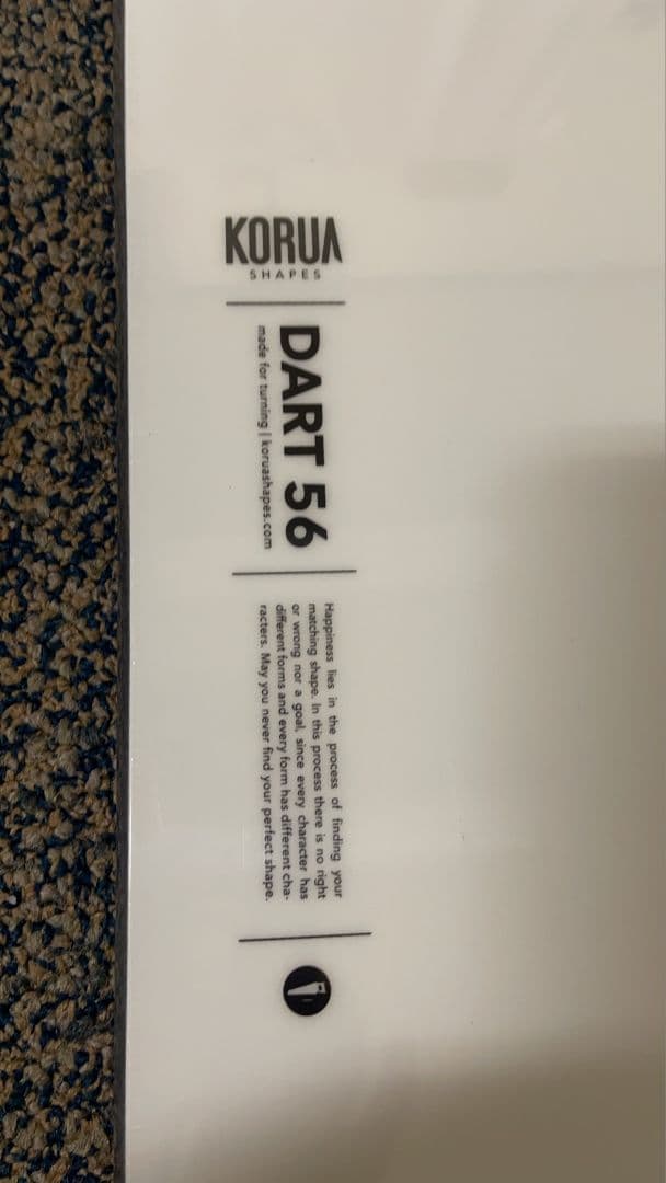 新品■Korua SHAPES DART 156 コルア　シェーブス　ダート