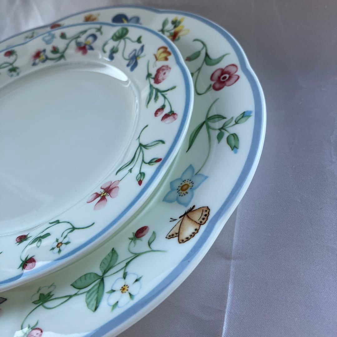 ビレロイ&ボッホ　マリポーサ カップ&ソーサーとプレート2種類の2セット