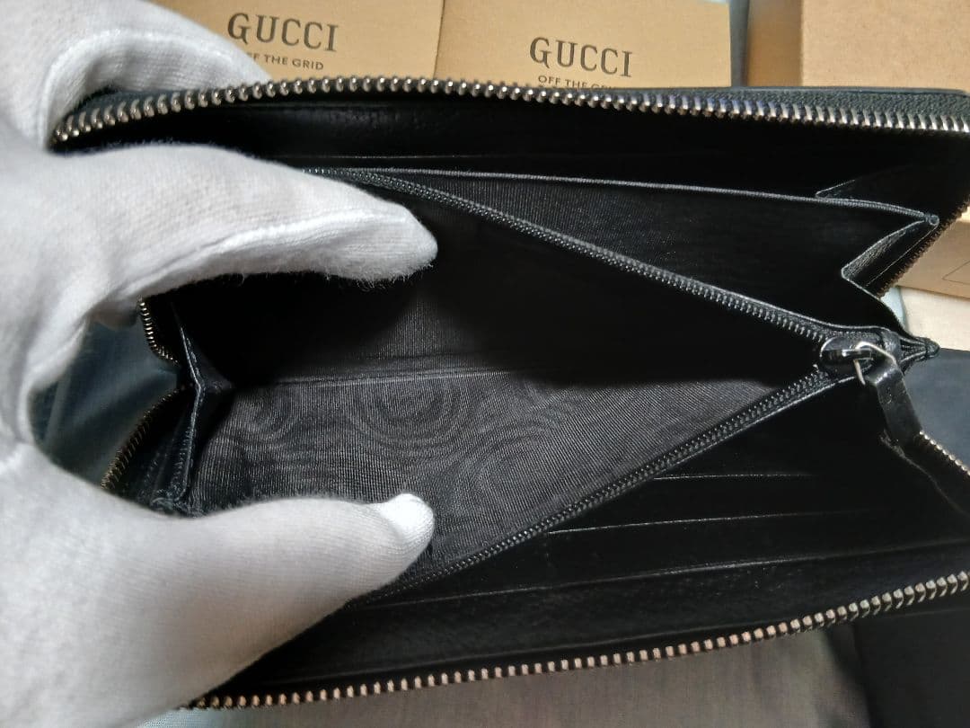 GUCCI GGパターン ブラック 長財布
