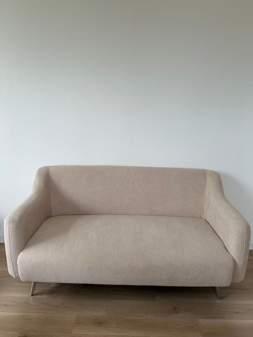 【新品同様】LOWYA ロウヤ　コーデュロイ調ソファ 韓国インテリア　2人掛け