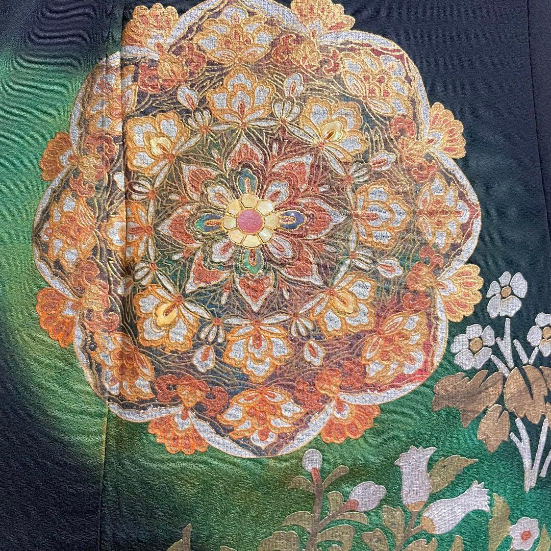 ア*ー様 No.2601 黒留袖 着物リメイクドレス ワンピース 結婚式 パーテ