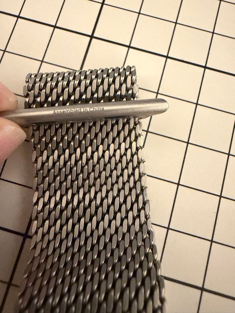 49mmケース用ナチュラルチタニウムミラネーゼループ - M