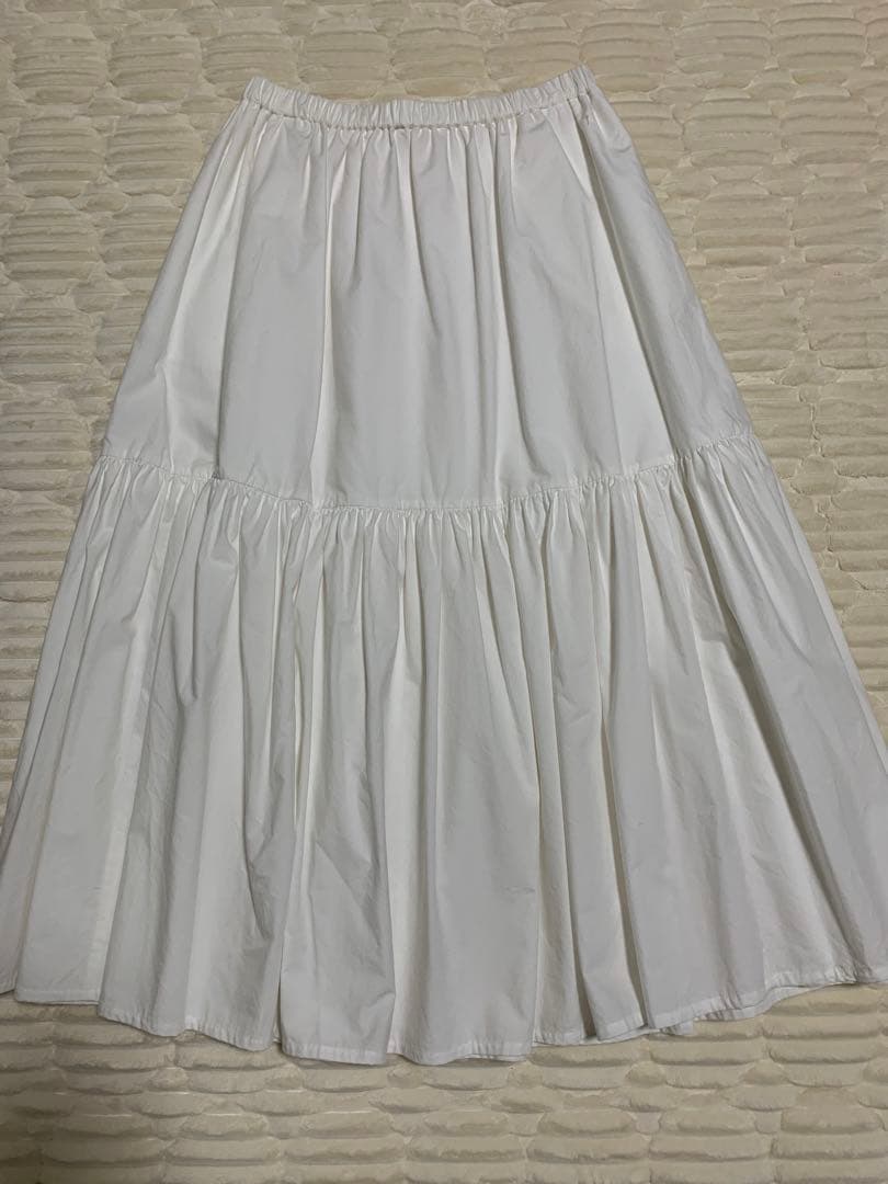 journal standard luxe タイプライター ギャザースカート 白
