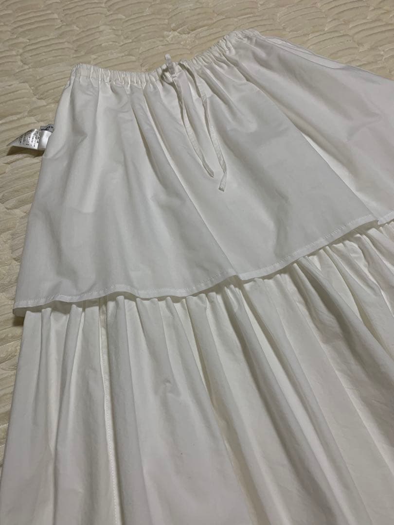 journal standard luxe タイプライター ギャザースカート 白