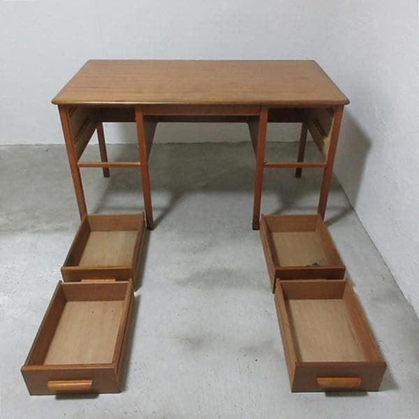 イギリス ビンテージ 家具 デスク 机 作業台 収納 英国 6803d