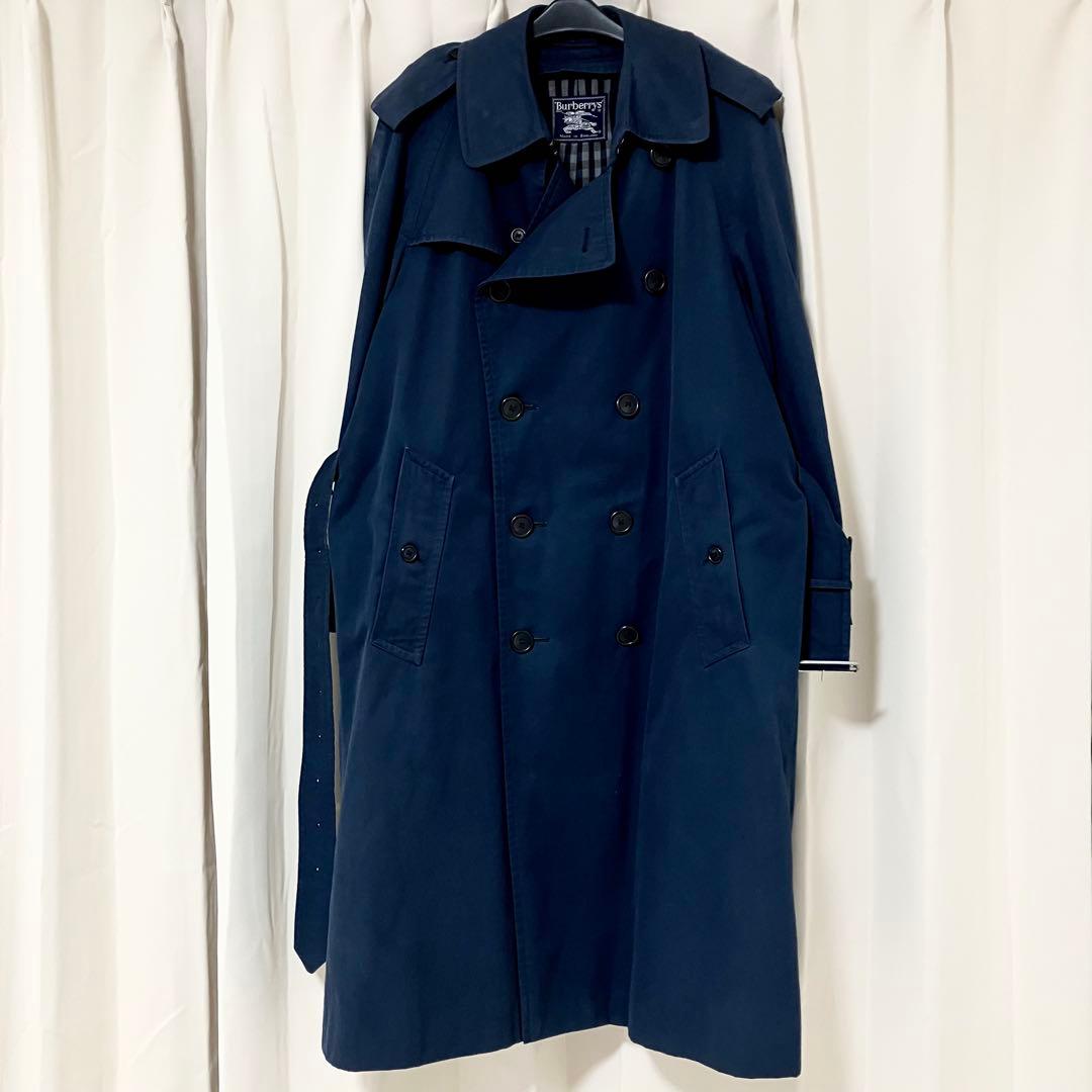 Burberrys バーバリー トレンチコート ダブル ベルト ネイビー 50