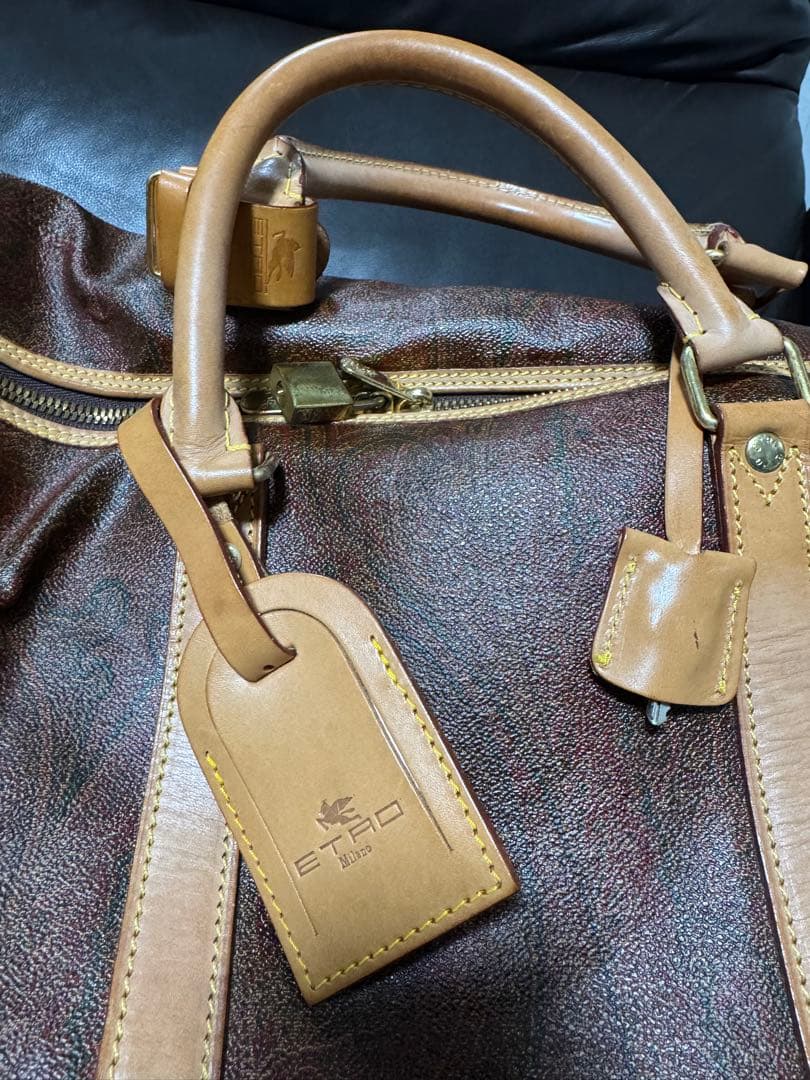 ETRO ボストンバッグ ペイズリー柄